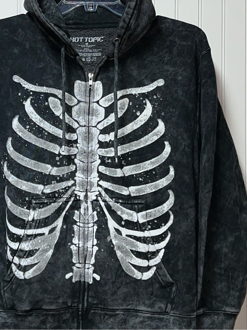 Hot Topic Skeleton Rib Cage Hoodie M New NWOT Goth